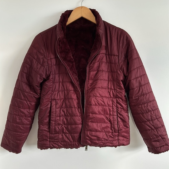 Excellent Condition North Face Girls Mossbud Swirl Reversible Jacket Large 14/16 - Picture 9 of 17